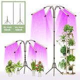 Grow Light with Stand, FRENAN Grow Lights for Indoor Plants with Red Blue Spectrum, 10 Dimmable Brightness, 4/8/12H Timer, 3 Switch Modes, Adjustable Gooseneck, Suitable for Various Plants Growth