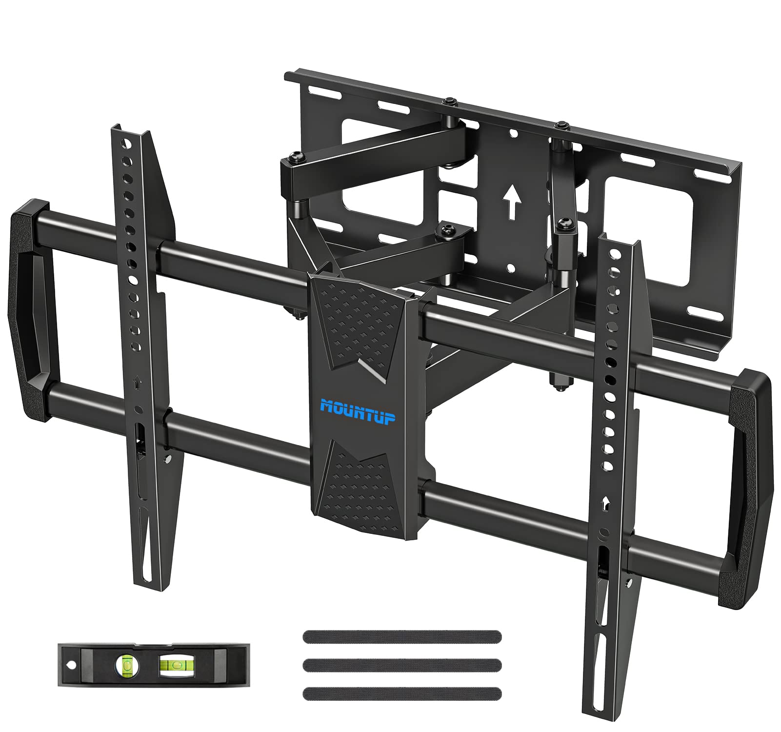 MOUNTUP Full Motion TV Wall Mount for Most 42-82 inch TVs, Wall Mount TV Bracket with Articulating Swivel and Tilt, TV Mount Max VESA 600x400mm, Holds up to 100lbs Fits 16" Stud