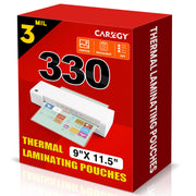 CAREGY Thermal Laminating Pouches,330 Pack Laminating Sheets, 3 Mil, 9 x 11.5 Inches Lamination Sheet Paper for Laminator, Round Corner Letter Size, Office and School Supplies