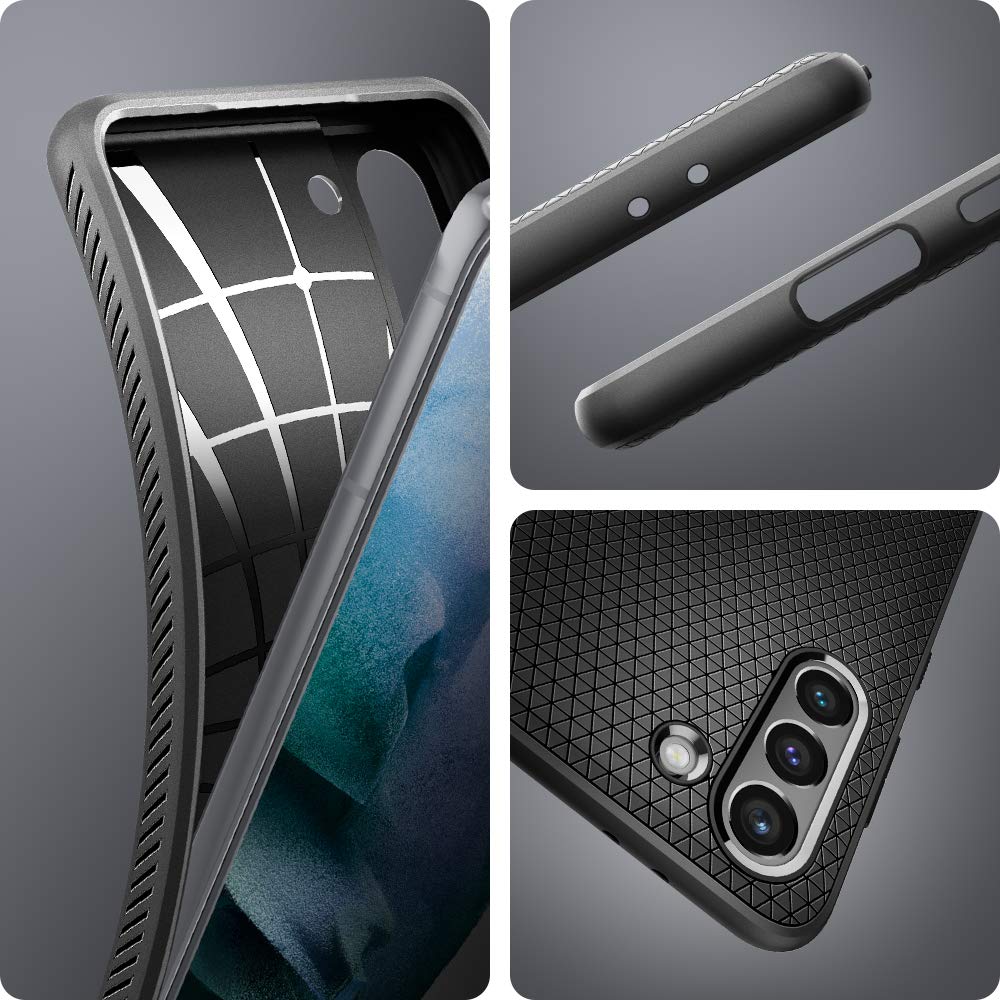 Spigen Liquid Air [Military Grade] Designed for Galaxy S21 Case (2021) - Matte Black