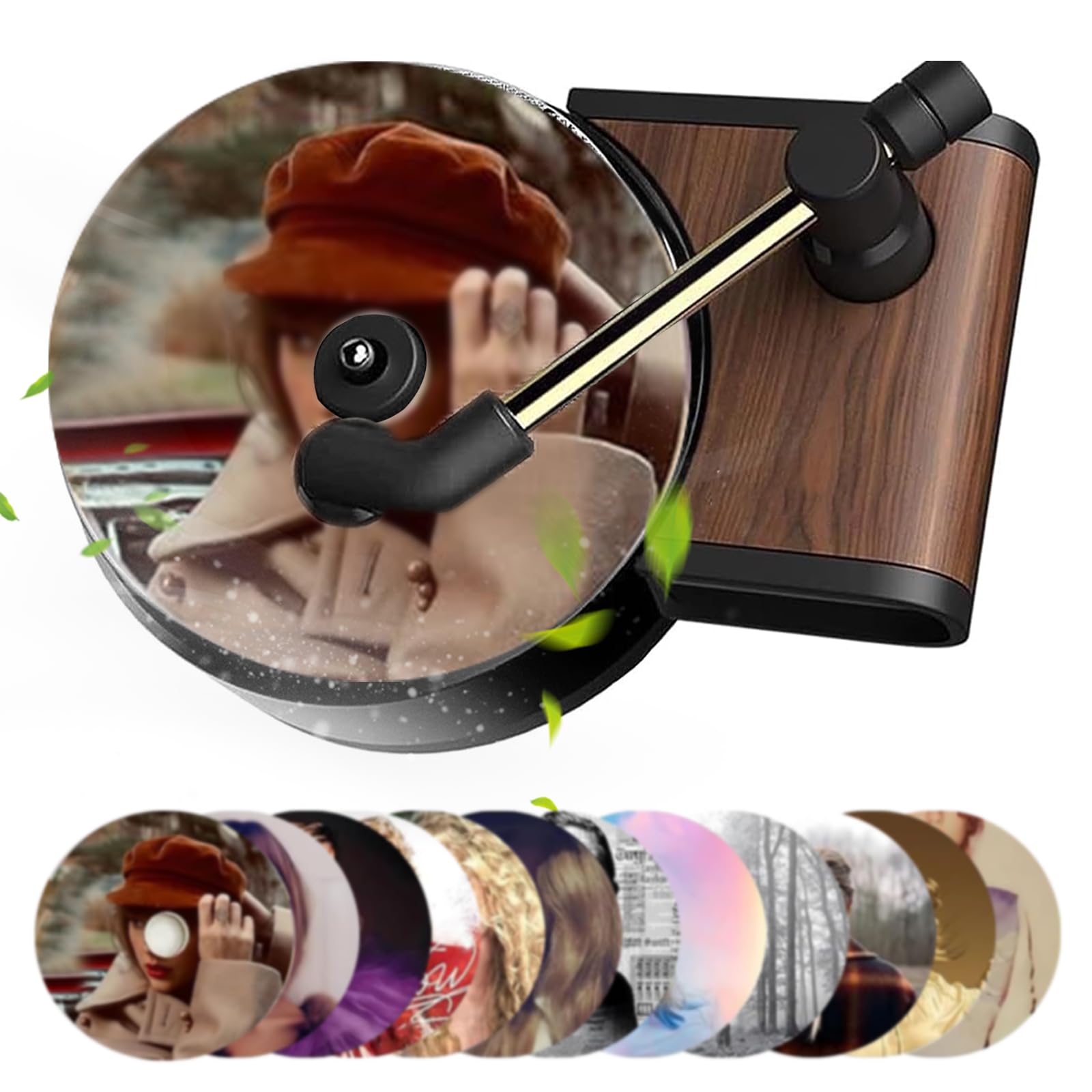 12-Pack Air Freshener,Record Player Car Vent Clip,YRH Air Freshener for Car,Restores Record Player Memories of the Classic CD Era for Fans Gift,Unique Car Inter Decor Accessories,Taylor Car Vent Clip
