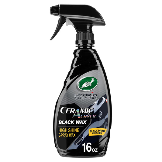 Turtle Wax 53447 Hybrid Solutions Ceramic Acrylic Black Spray Wax Formulated for Black Car Paint, Fills Scratches and Swirl Marks, Provides Water Repellency, Lasting Protection and Shine, 16 oz