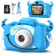 Goopow Kids Camera Toys for 3-8 Year Old Girls Boys,Children Digital Video Camcorder Camera with Cartoon Soft Cover, Best Chritmas Birthday Festival Gift for Kids - 32G SD Card Included (Darkblue-NJ)