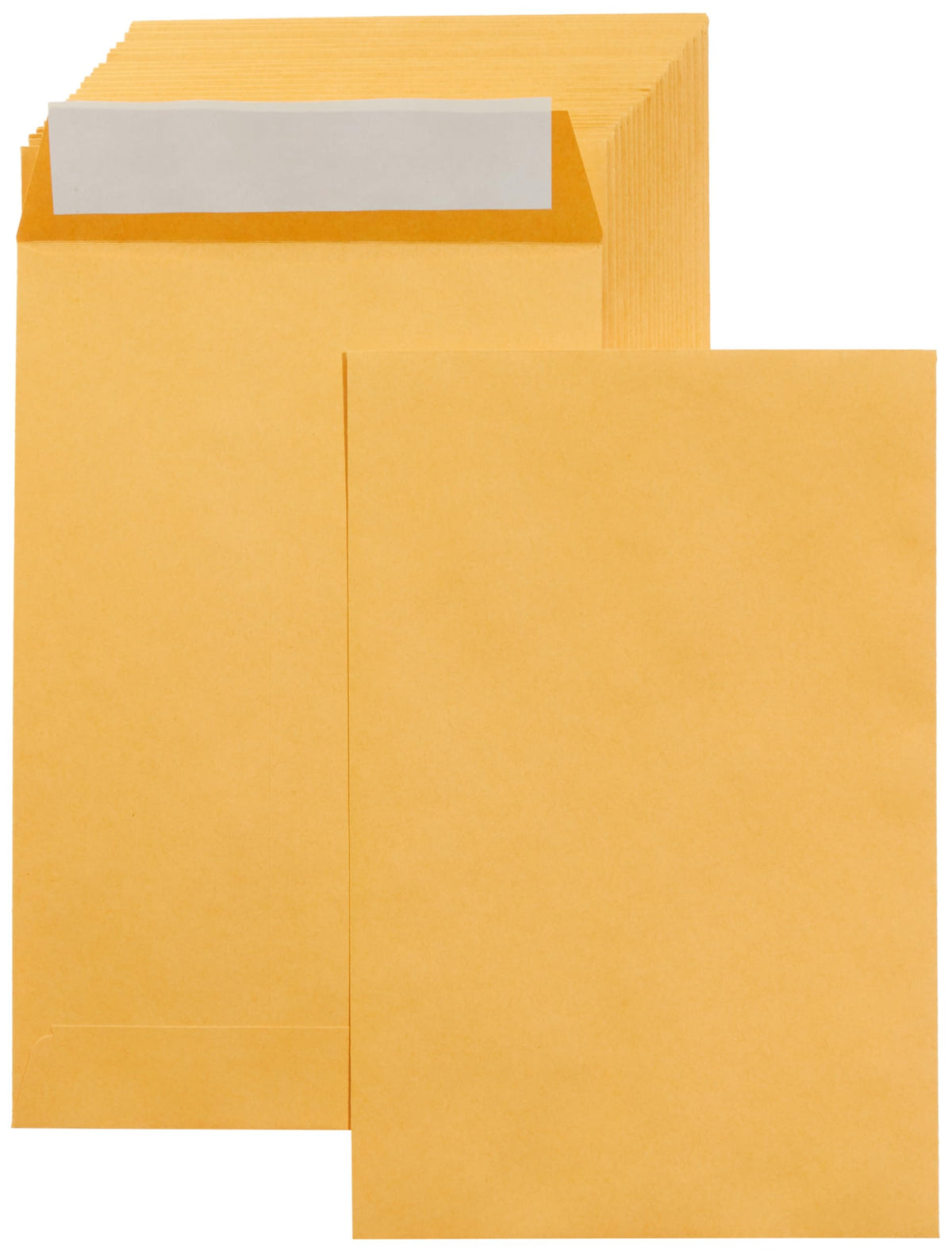 Amazon Basics Katalogversandtaschen, selbstklebend, mit Abziehstreifen, 15,2 x 22,9 cm, braunes Kraftpapier, 100 Stück