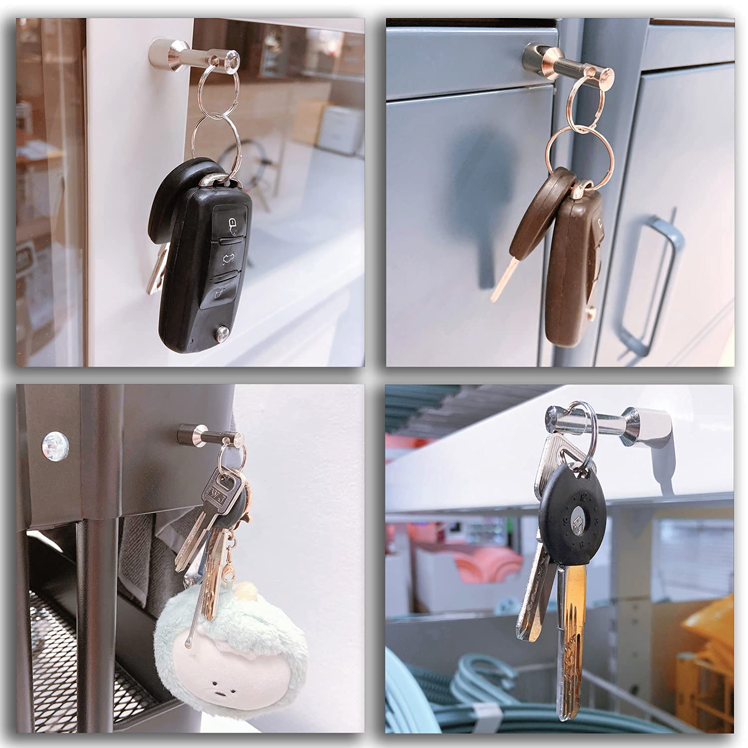 WELLZEER Keychain Magnet for Testing Brass,Keychain Pocket Magnets for Purse with Strong Magnetic Rare Earth Neodymium,Gold,Silver, Jewelry,Ferrous Metals Test Magnet (2PACK-D12mm)