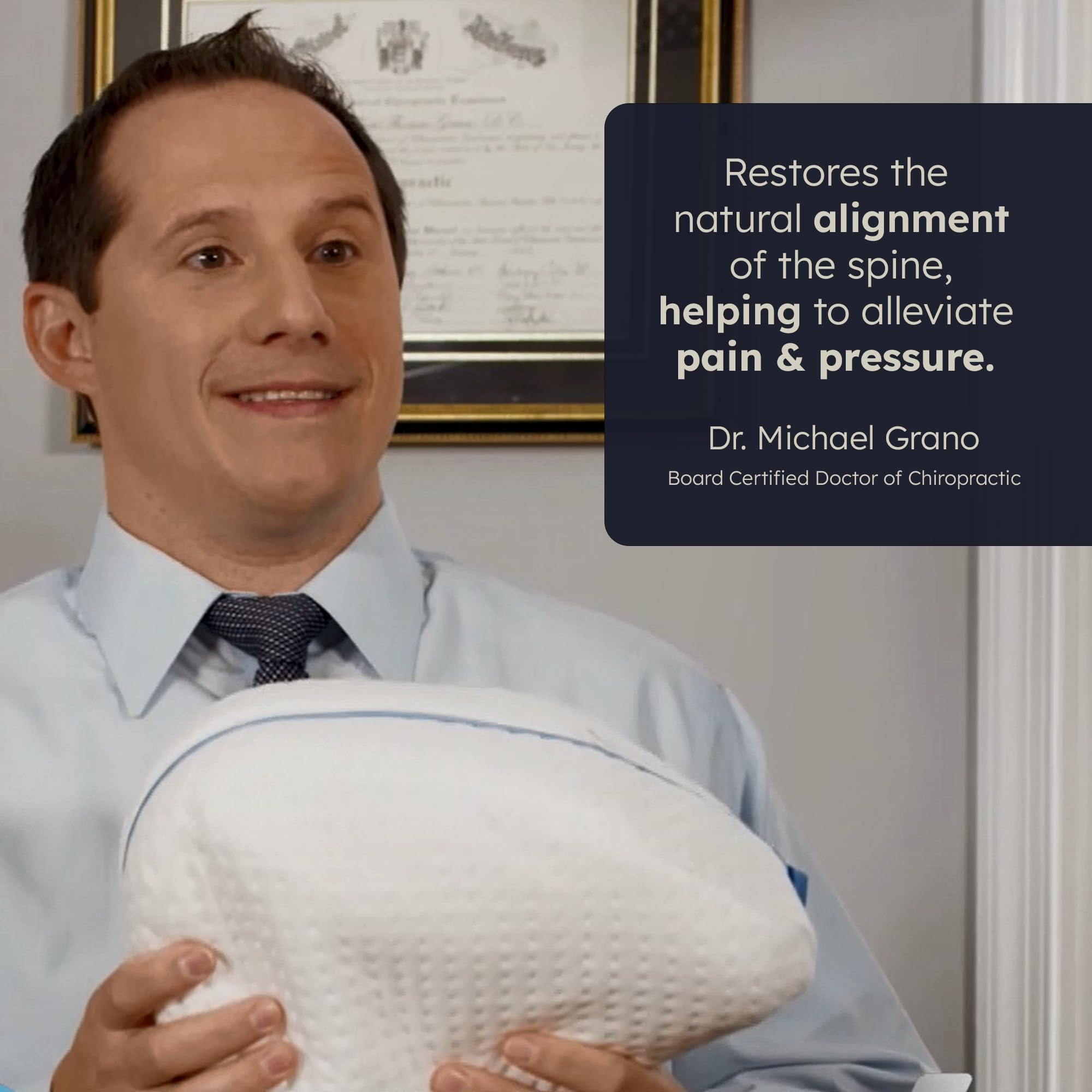 Contour Legacy Leg & Knee Foam Support Pillow for Side Sleepers Soothing Relief for Back, HIPS, Knees, Joints, Nerves & Muscles
