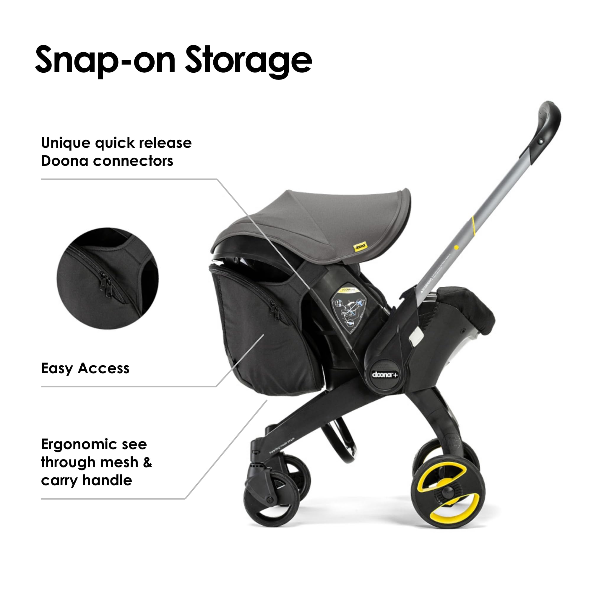 DOONA Snap-On Storage - Compatible Car Seat & Stroller