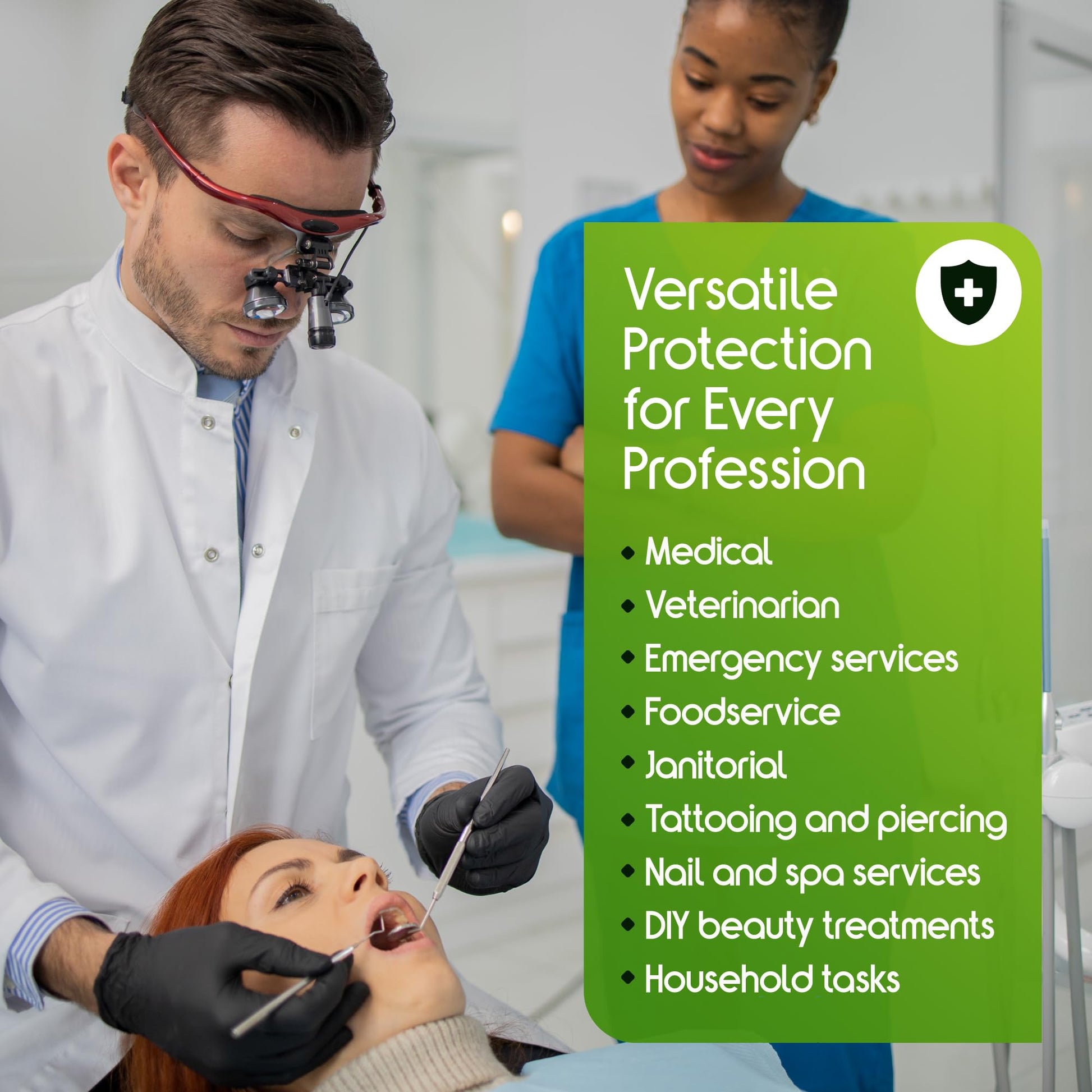 Inspire Black Nitrile Gloves HEAVY DUTY 6 Mil Nitrile Chemical Resistant Medical Cooking Cleaning Disposable Black Gloves