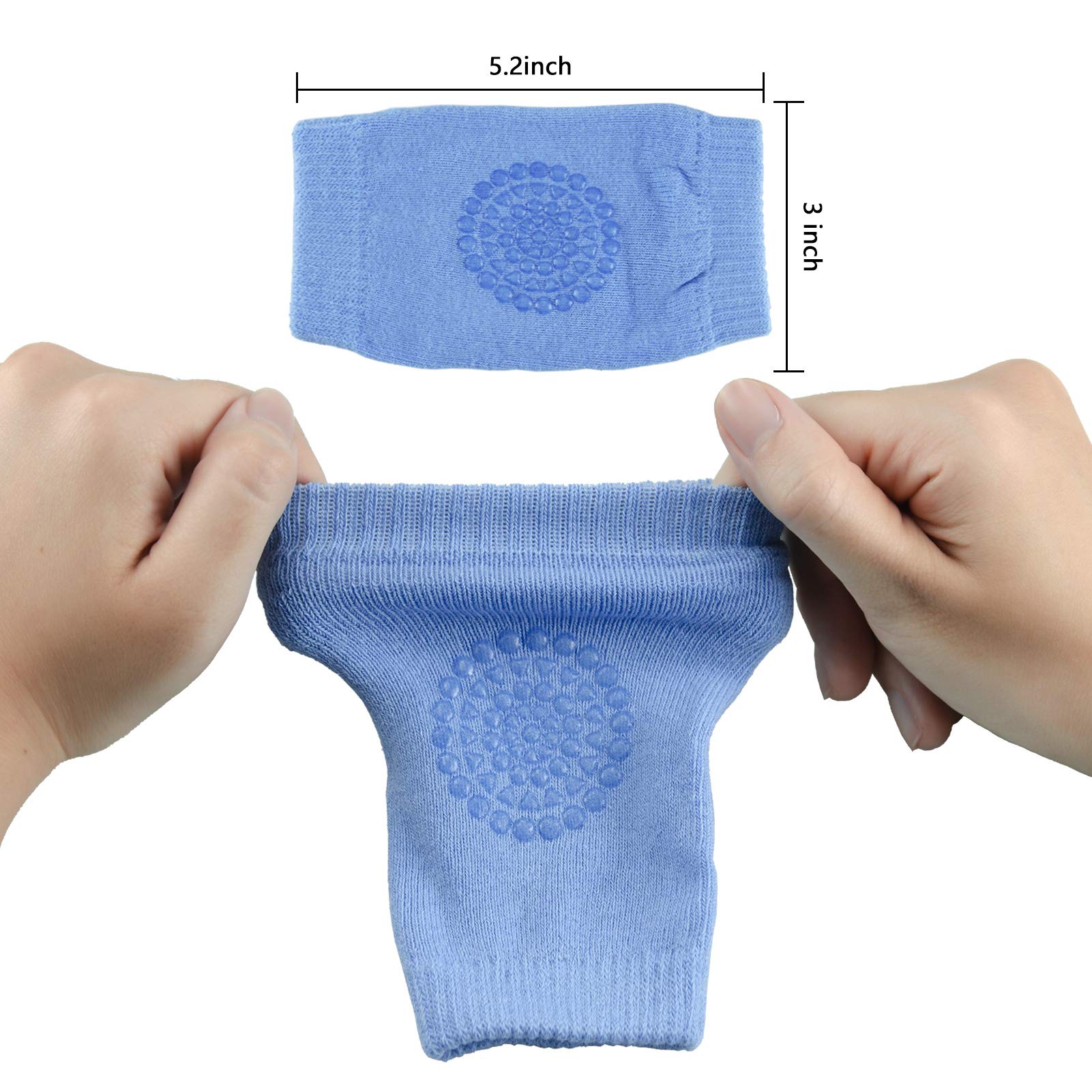 Little World Baby knee Pads for Crawling - 5 Pack Anti Slip Unisex Baby Knee Protectors - Toddler Knee Pads Gift Idea for Baby