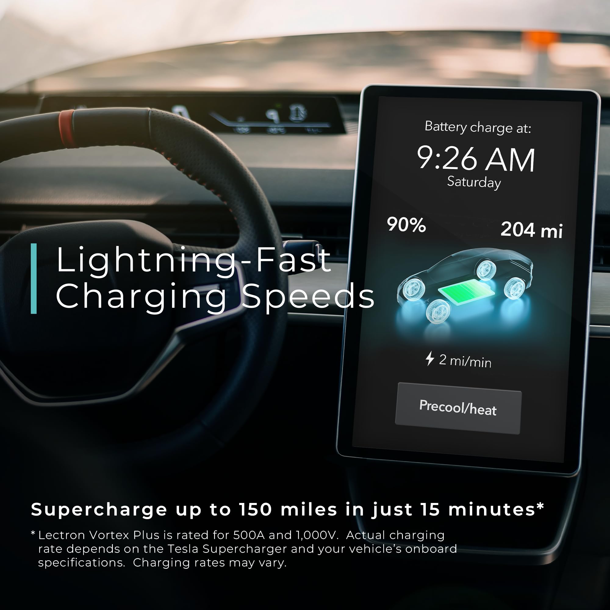 Lectron NACS to CCS Electric Vehicle Adapter with Interlock - 500 Amps / 1000V - Compatible with Tesla Superchargers - CCS1 Fast Charging with Vortex Plus [Check with Your Automaker for Compatibility]