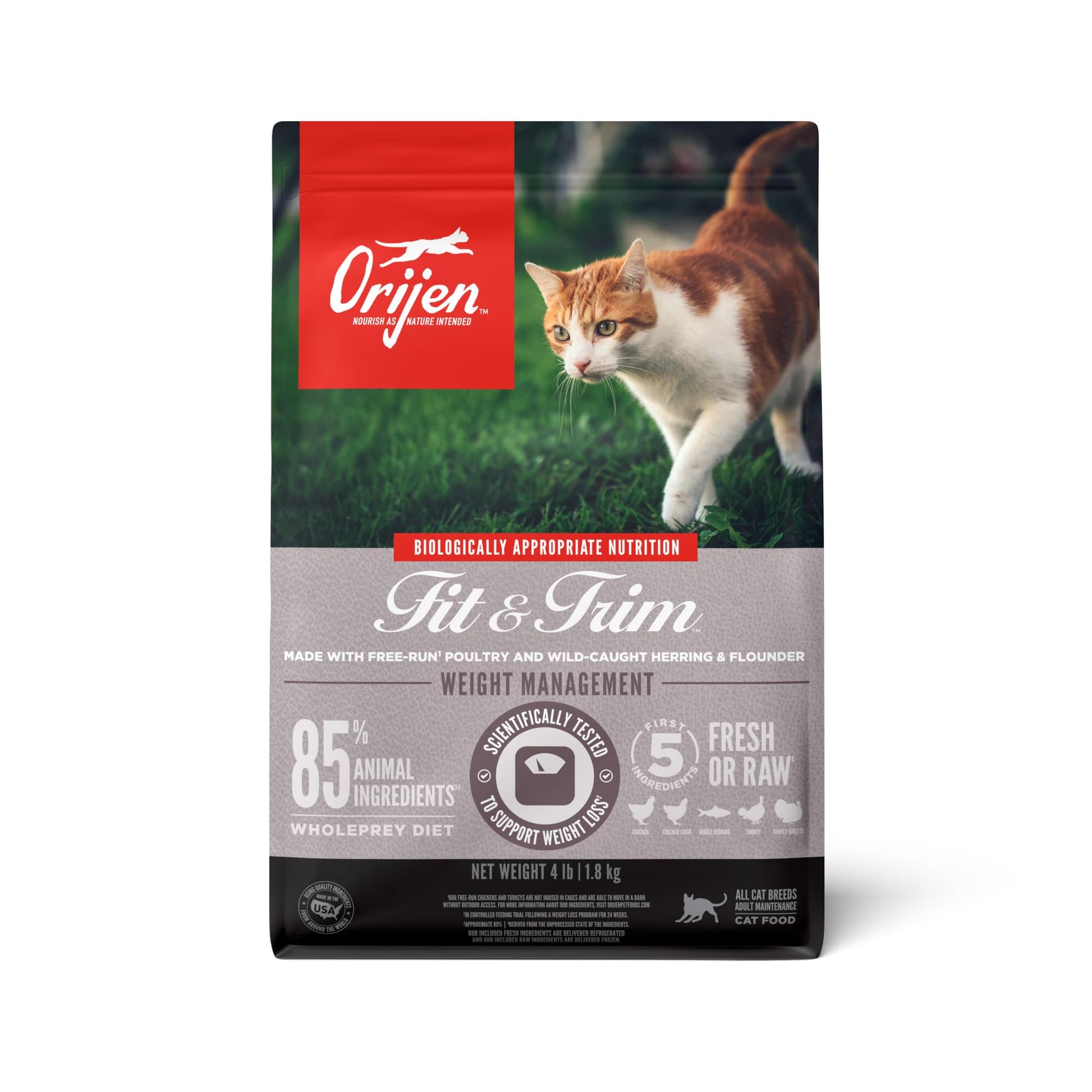 ORIJEN Original Cat, Grain Free Dry Cat Food for All Life Stages, with WholePrey Ingredients, 12lb