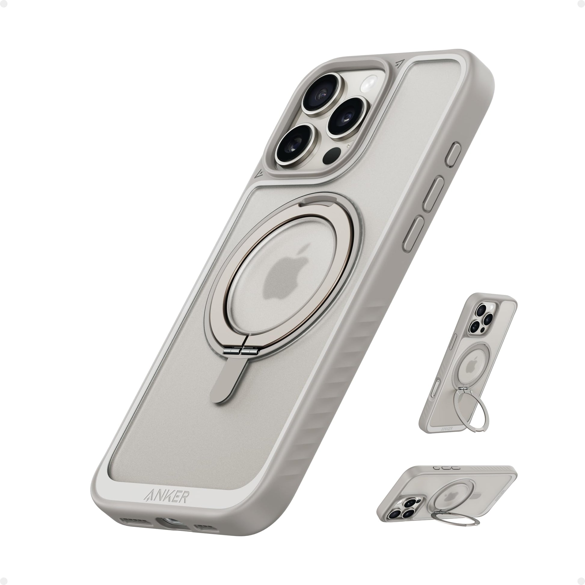 Anker Ultra Magnetic for iPhone Case with Sturdy 360° Ring Stand, Military-Grade Shockproof Kickstand Compatible with MagSafe (for iPhone 16 Pro Max, Black)