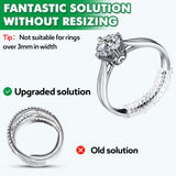 Anpro 15 Pack Ring Size Adjuster - with 3 Sizes Clear Ring Sizer Adjuster for Loose Rings,Spiral Silicone Tightener Set,Invisible Ring Guards(Please See The Below Picture for The Steps)