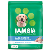 IAMS Proactive Health Large Breed Adult Dry Dog Food with Real Chicken, 30 lb. Bag
