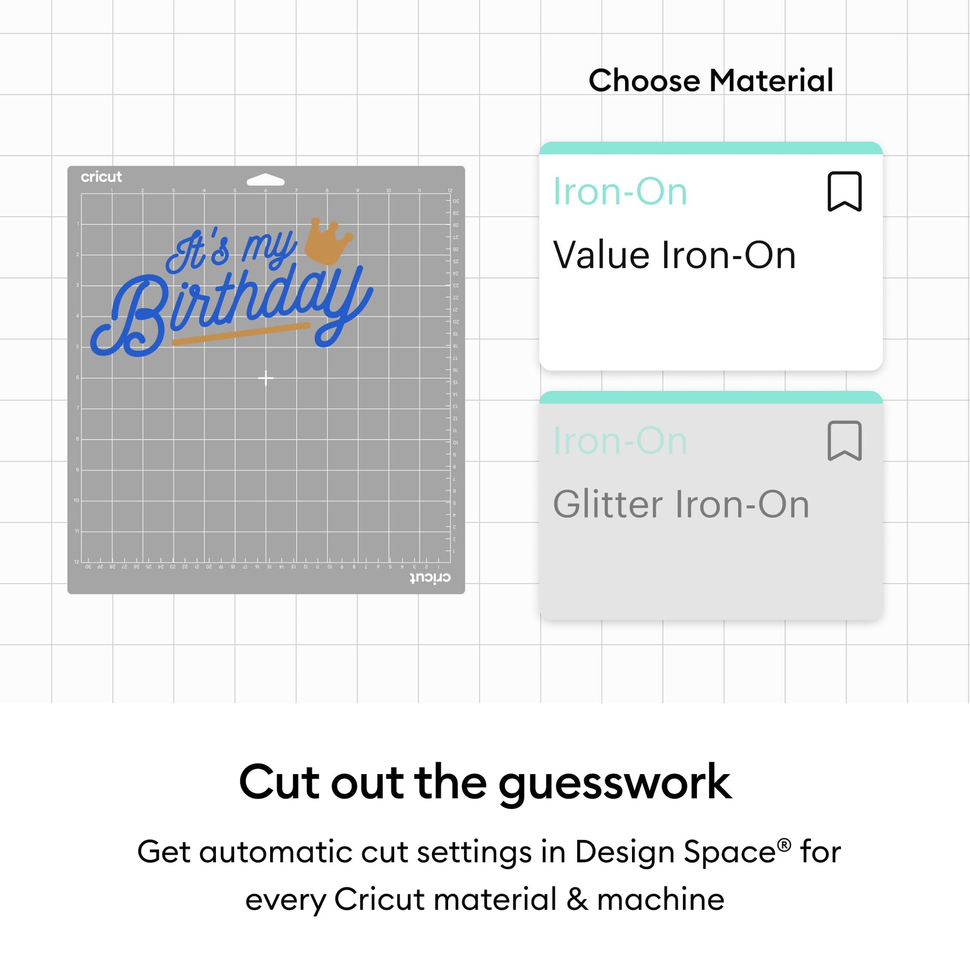 Cricut® Value Iron-On, Black (12 in x 5 ft)- HTV Heat Transfer Vinyl