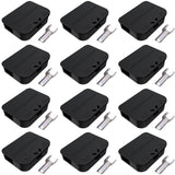 Mouse Stations with Keys 12 Pack, Keyless Design and Key Required Mouse Stations, Mice Stations, Keeps Children and Pets Safe Indoor & Outdoor, Black