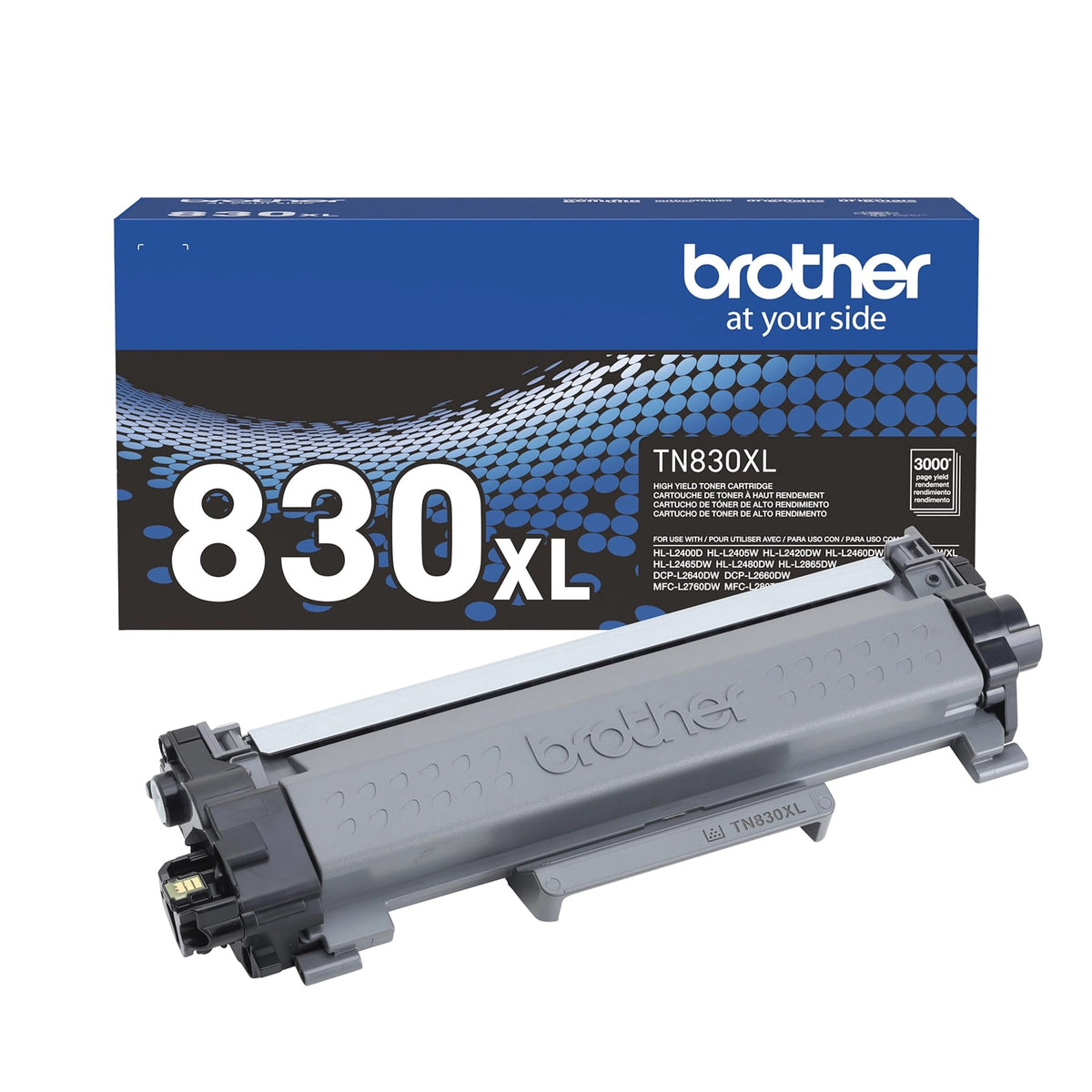 Brother Original TN830XL Schwarze Tonerpatrone mit hoher Reichweite – Druckt bis zu 3.000 Seiten(1)