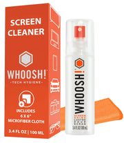 WHOOSH! Screen Cleaner Spray and Wipe - 3.4 fl oz + 1 Microfiber Cloth Wipes - Travel Size Electronic Cleaner for Car, Computer, Laptop, iPad, MacBook, Phone, Watch, Eyeglass - Lens Cleaner Kit