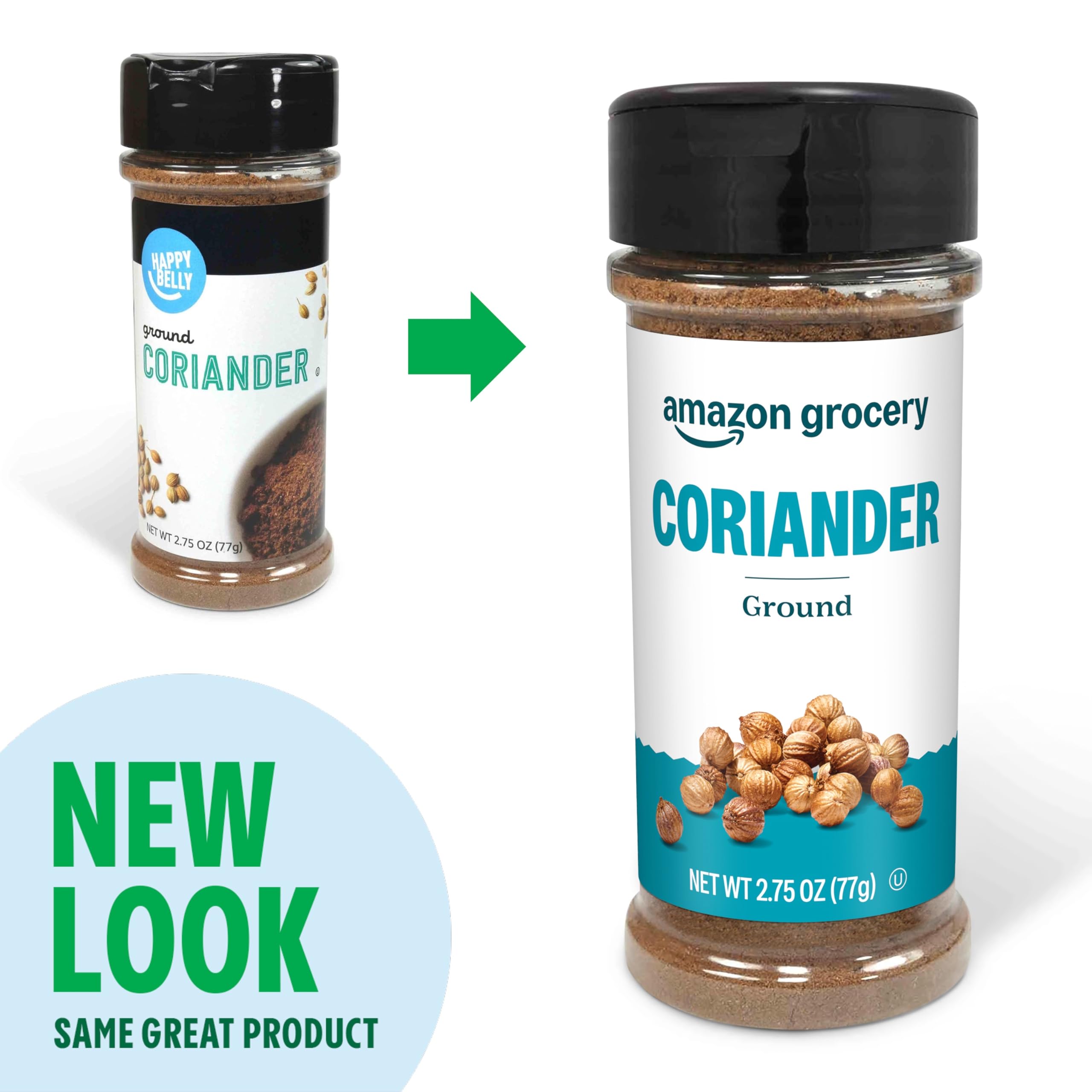 Amazon Grocery, Ground Coriander, 2.75 Oz (Previously Happy Belly, Packaging May Vary)