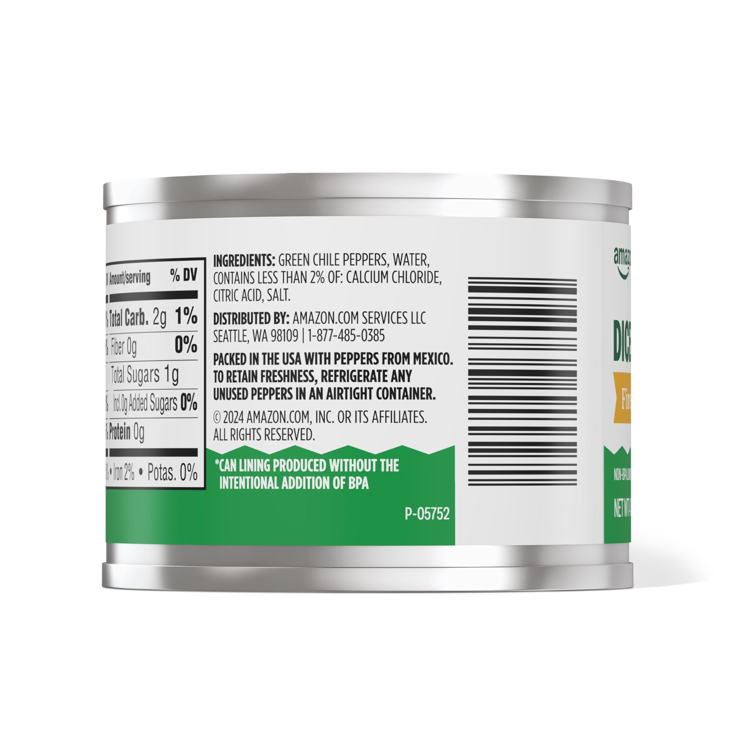 Amazon Grocery, Fire Roasted Diced Green Chiles, Mild, 4 Oz (Previously Amazon Fresh, Packaging May Vary)