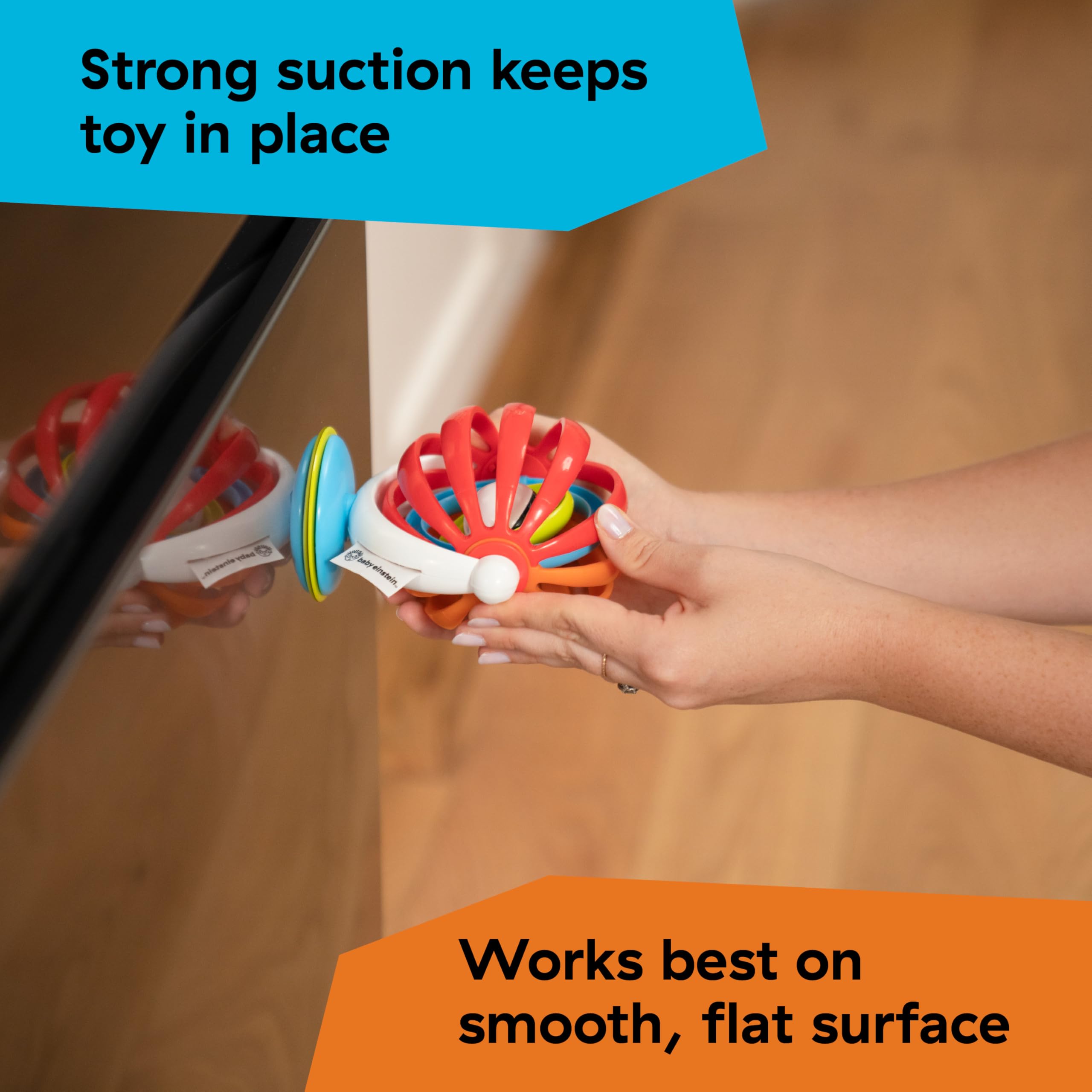 Baby Einstein Sticky Spinner BPA-free Suction Cup High Chair Activity Toy and Tray Toy for Early Development, 3mo+