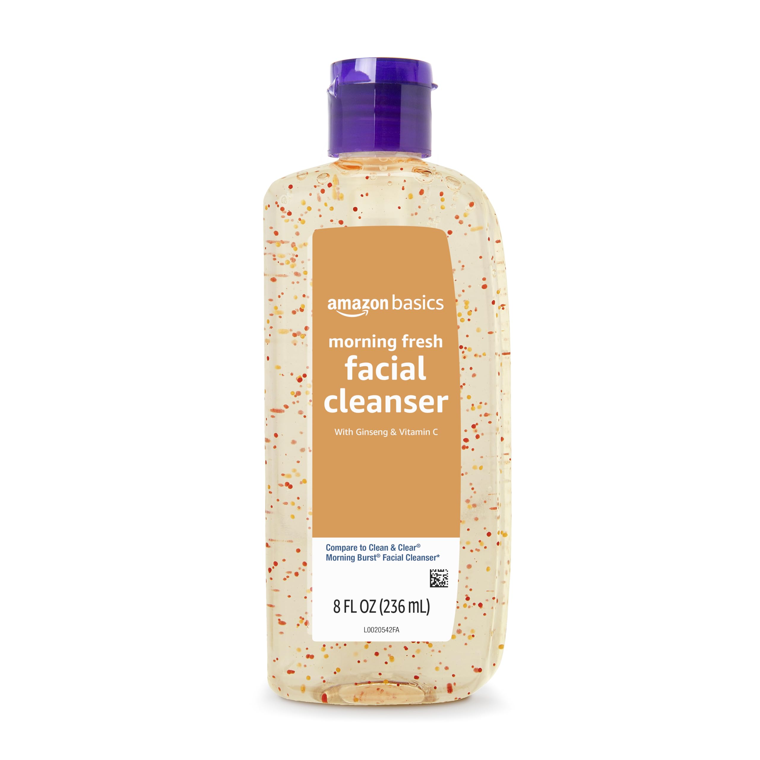 Amazon Brand - Solimo Morning Fresh Facial Cleanser with Ginseng and Vitamin C, 8 fl oz