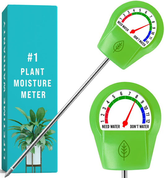 GROWIT Plant Moisture Meter Houseplants - Accurate Plant Water Meter for Indoor Plants Soil Moisture Meter - No Battery Needed