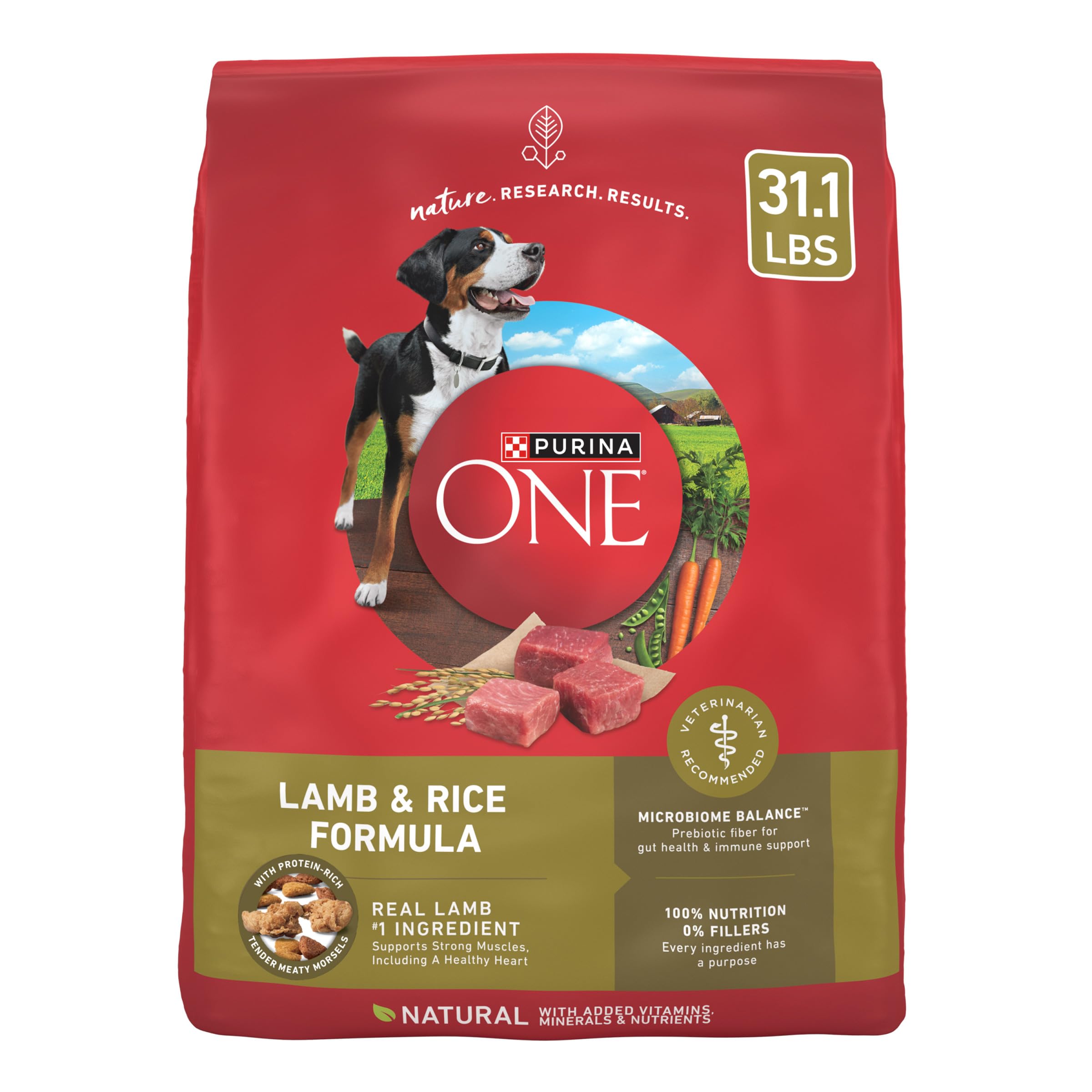 Purina ONE Trockenhundefutter Lamm und Reis Rezeptur – 14,1 kg Sack