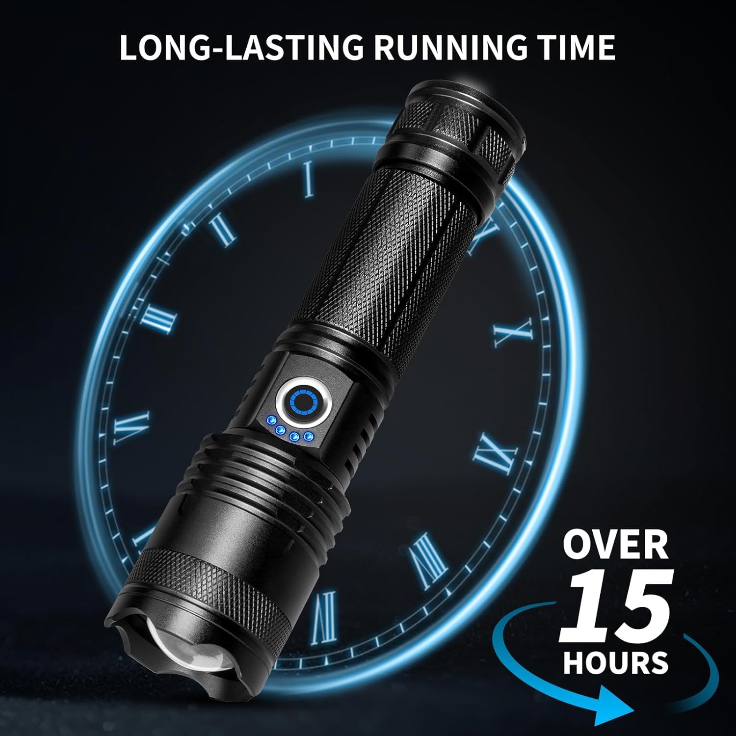 Rechargeable LED Flashlights High Lumens, 90,000 Lumens Super Bright Flashlights with 5 Modes, Waterproof Powerful Flash Light Multifunctional Flashlights for Home Camping Hiking(2 Pack)