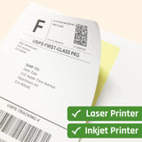 30 Sheets, Printable White Sticker Paper, Laser/Inkjet Printing - Matte, Letter Size (8.5" x 11")