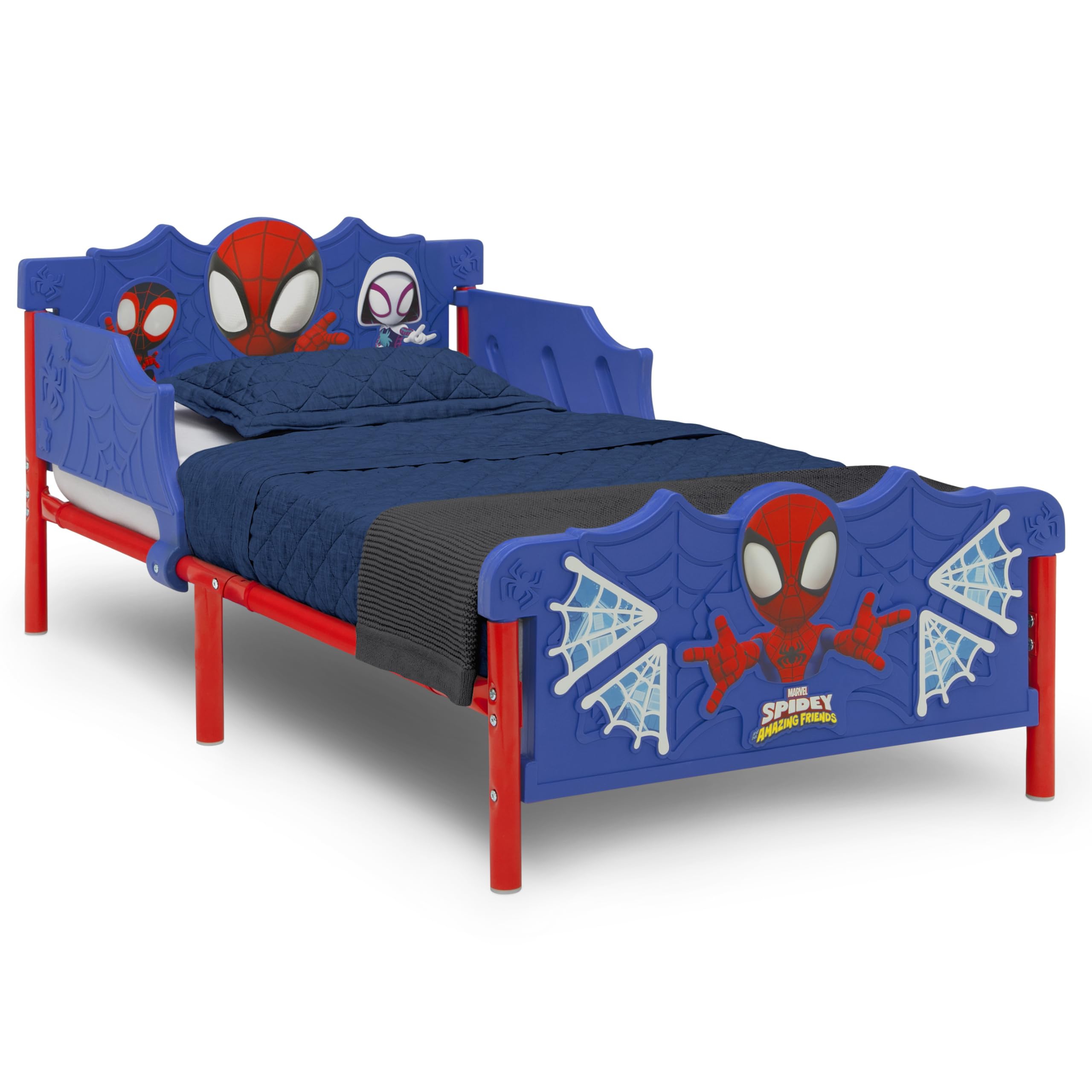 Delta Children Spidey and His Amazing Friends 3D Toddler Bed, Blue