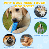 ADSDIA Tough Dog Toys for Aggressive Chewers Large Breed, Indestructible Dog Toys for Large Dogs,Dog Chew Toys for Aggressive Chewers, Toys for Large/Medium Dogs to Keep Them Busy,Enjoy Chewing (blue)