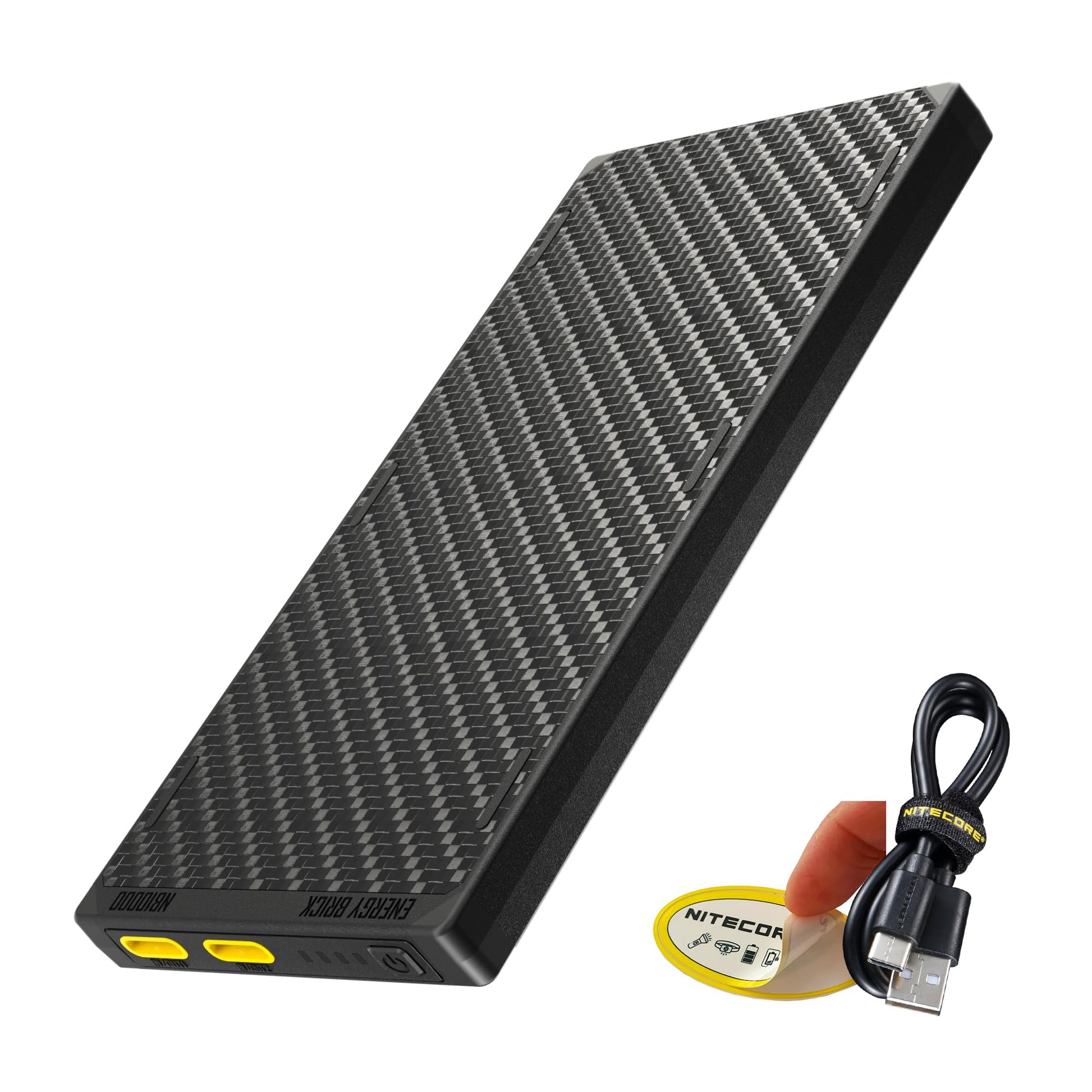 Nitecore NB10000 Gen III (Gen 3) Ultra-Slim Power Bank, 10000mAh QC Quick-Charge Dual USB-C Ports for Phones Flashlights and Headlamps, with USB-A Adapter and USB-C Cable, Including NitecoreS Sticker