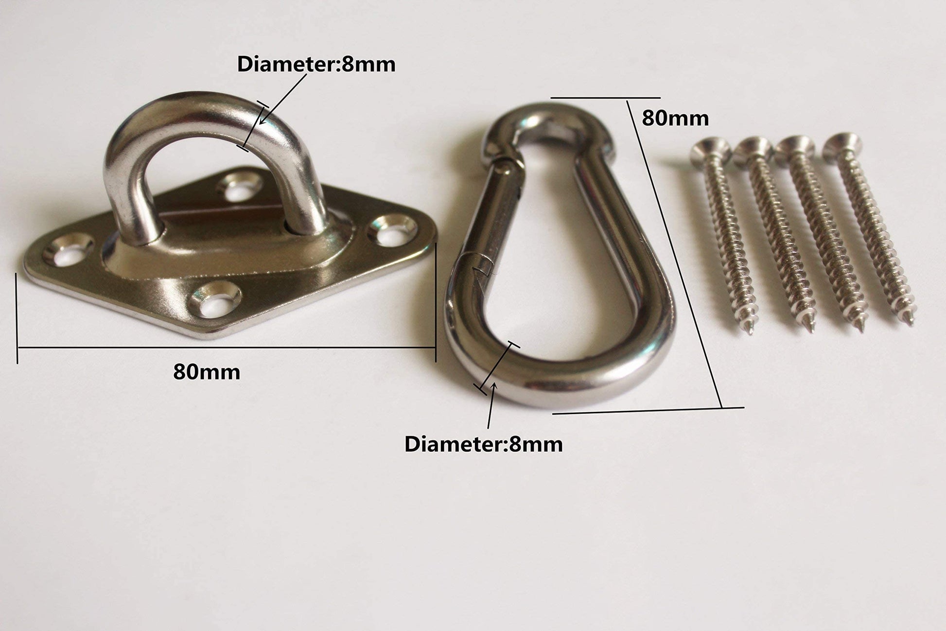 MHMYDZ 1000 lb Capacity Heavy Duty Hammock Hanging kit Ultra Durable Hooks Carabiners for Hammock Stand Hammocks Swing Chair,Multiple Indoor Outdoor Suspension Ceiling Hooks