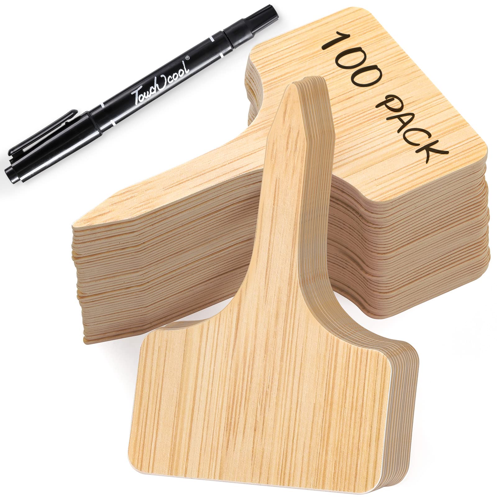 100pcs Plant Labels, Garden Plant Markers, Plastic T-Type Plant Tags, Waterproof Garden Signs for Outdoor Garden Plants Garden Potted Plants (3.9Ã¢ÂÂ x 2.4Ã¢ÂÂ)