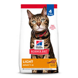 Hill's Science Diet Light, Adult 1-6, Weight Management Support, Dry Cat Food, Chicken Recipe, 4 lb Bag