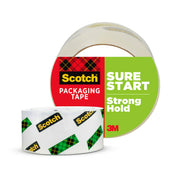 Scotch Sure Start Packing Tape, Clear, Quiet Unwind and Easy Start, Moving Supplies, 1.88 in. x 54.6 yd., 1 Tape Roll
