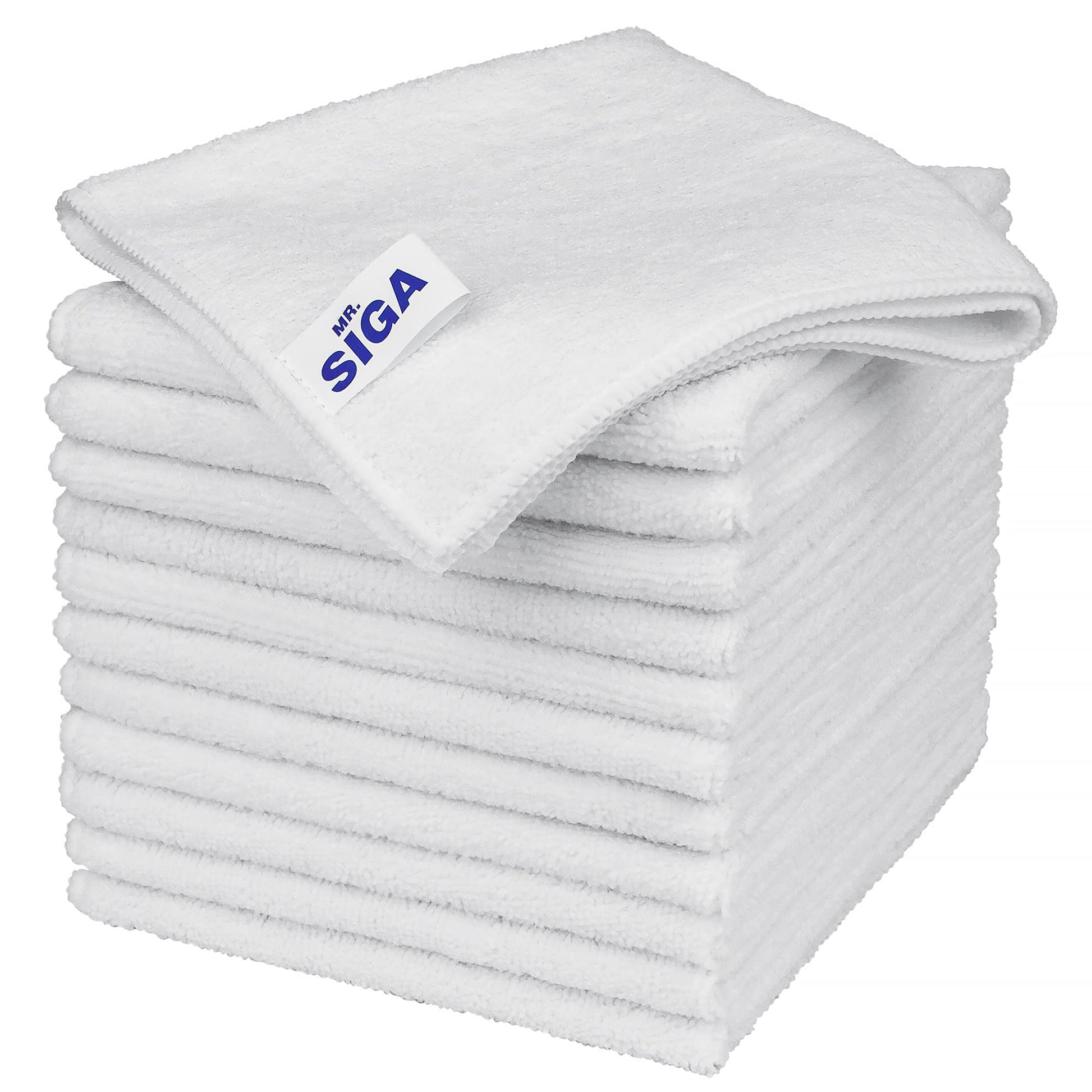 MR.SIGA Microfiber Cleaning Cloth,Pack of 12,Size:12.6" x 12.6"