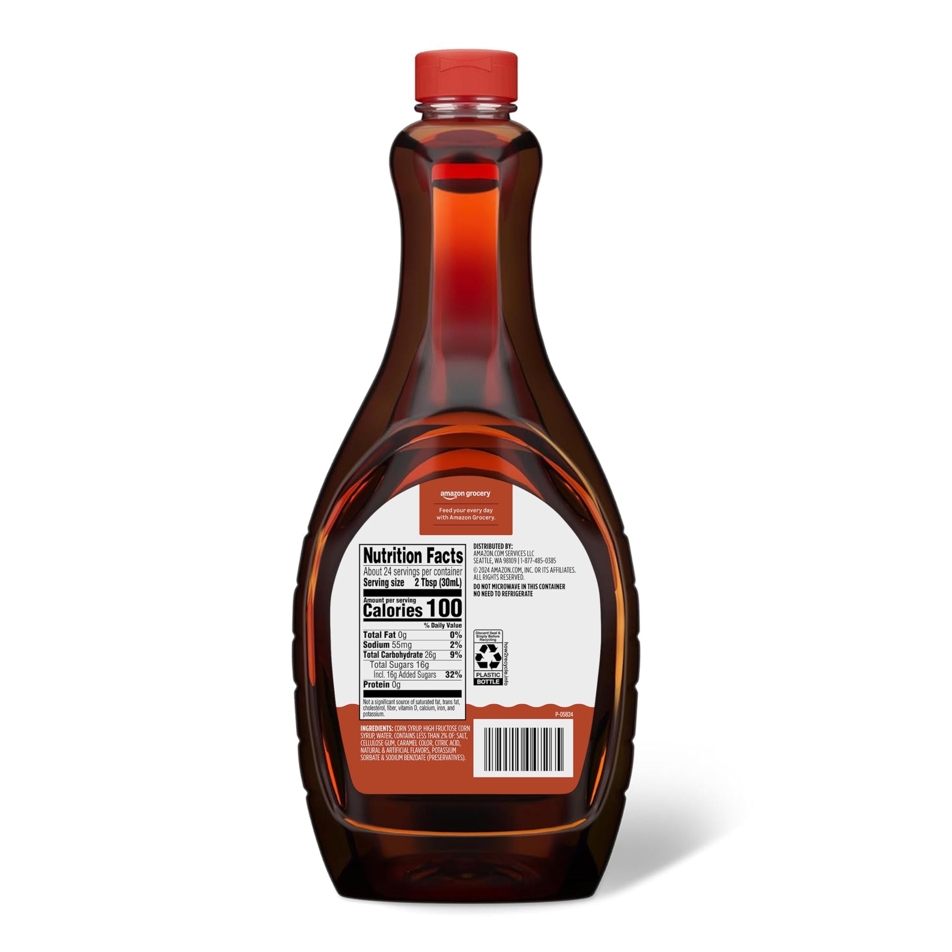 Amazon Grocery, Butter Flavor Pancake Syrup, 24 Fl Oz (Previously Amazon Fresh, Packaging May Vary)