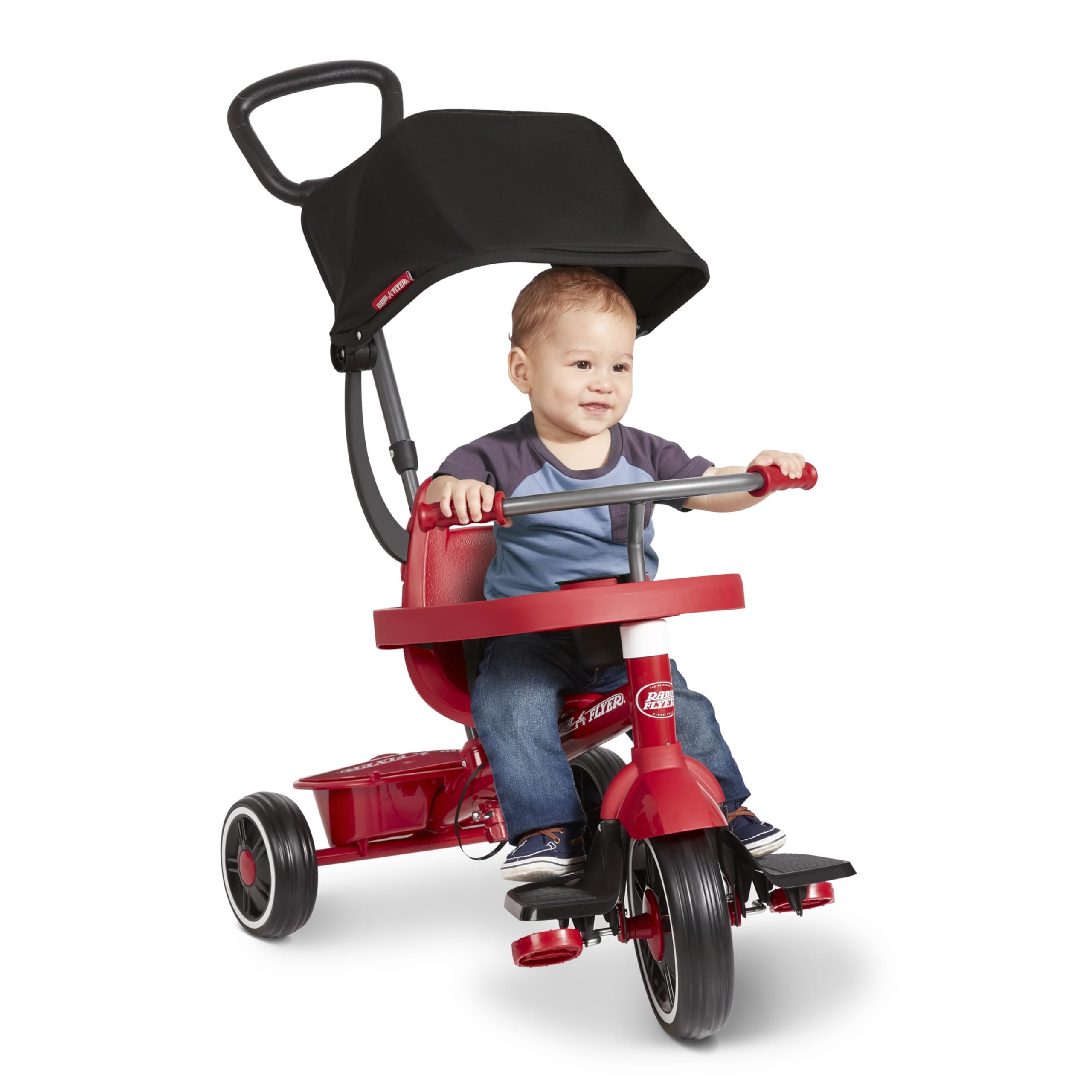 Toddler Bike, Kids Bike, Tricycle Toddler Toys for Ages 2-4, Baby Toy, Radio Flyer 4-in-1 Stroll 'N Trike, for Ages 1-5 Years, Red ( Exclusive)