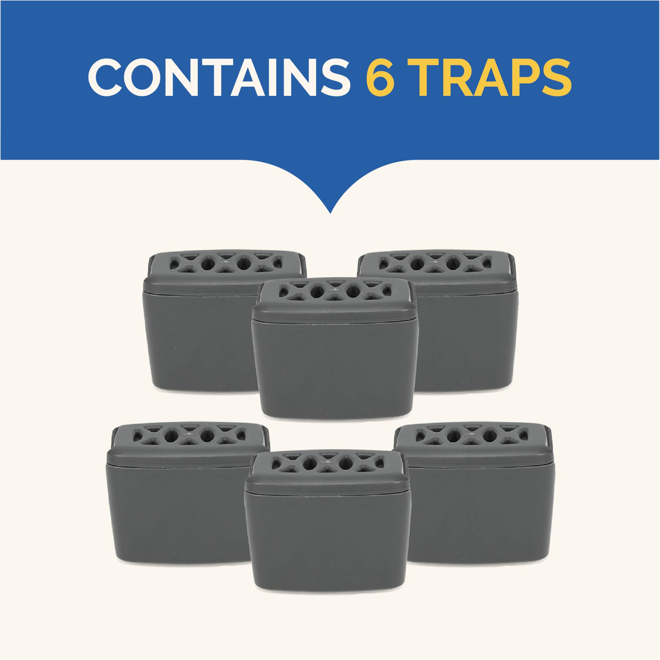 Hot Shot Flying Insect Trap, Discreet, Trap Attracts and Captures House Flies and Fruit Flies, 24/7 Continuous Attraction, No Plug-in Or Electricity Needed, 6 Count