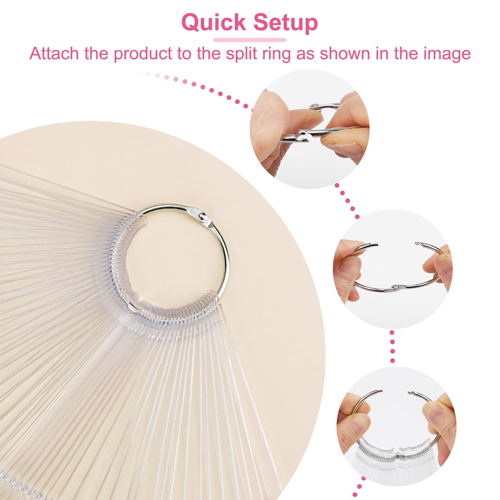 150pcs Nail Swatch Sticks with Ring and Number Stickers, Color Swatches for Nail Polish Display Nail Art Supplies for Nail Techs Must Haves Nail Stuff