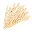 3.5 Inch Bamboo Skewers 100PCS Food Appetizer Toothpicks Wide Flat Paddle Bamboo Wood Picks for Cocktail, Marshmallow, Fruit, Grilling, Drink, BBQ, Barbecue, Yakitori Chicken, Fondue, Roasting