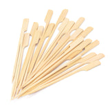 3.5 Inch Bamboo Skewers 100PCS Food Appetizer Toothpicks Wide Flat Paddle Bamboo Wood Picks for Cocktail, Marshmallow, Fruit, Grilling, Drink, BBQ, Barbecue, Yakitori Chicken, Fondue, Roasting