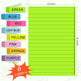 (8 Pads) Lined Sticky Notes 4x6 in Post, 8 Colors Self Sticky Notes Pad Its, Bright Post Stickies Colorful Big Rectangular Sticky Notes for Office, Home, School, Meeting, 40 Sheets/pad