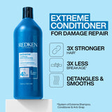 REDKEN Anti-Breakage Conditioner, Protection for Damaged Hair, Repairs Strength and Adds Flexibility, Protein Infused, Extreme, 1000 ml