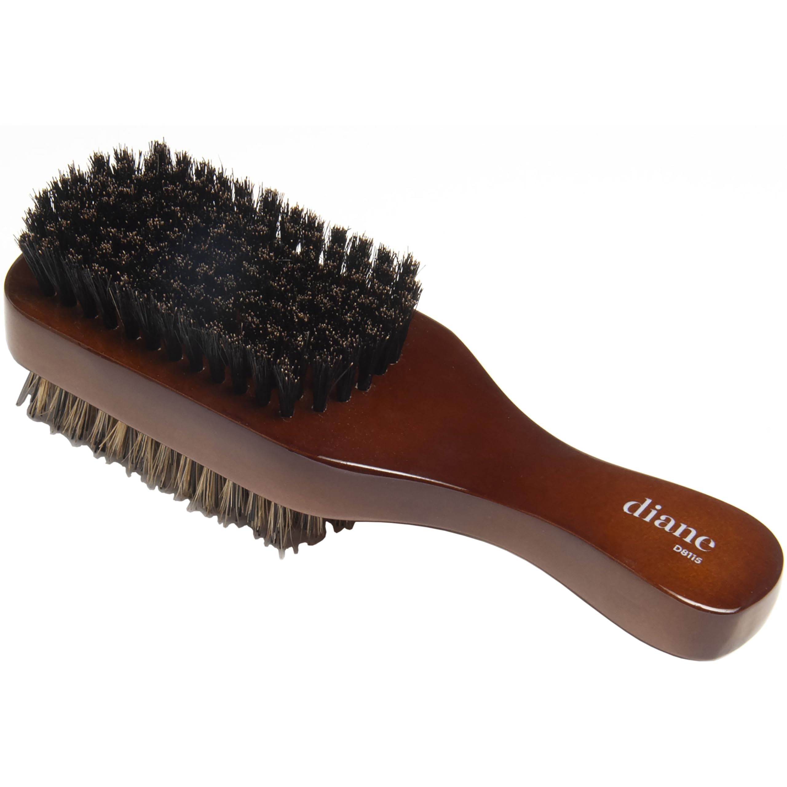 Diane Premium 100% Wildschweinborsten-Bürste für Herren und Friseure, 2-seitig, mittelharte und feste Borsten für dickes, grobes Haar, zum Entwirren und Glätten