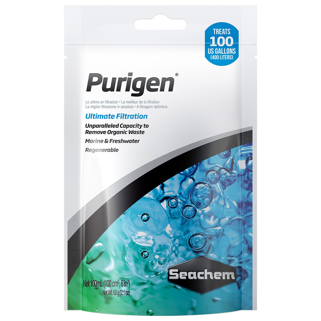 Seachem Indoor Purigen Organic Filtration Resin - Fresh and Saltwater 100 ml