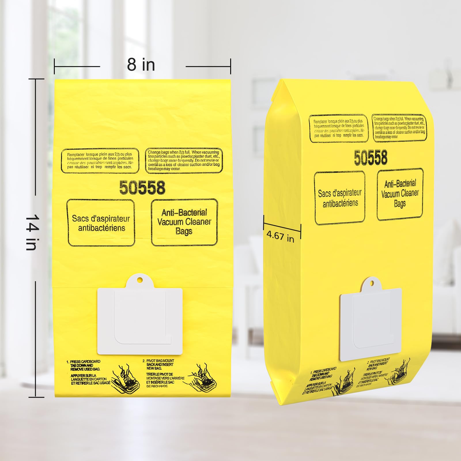 15 Pack Canister Vacuum Cleaner Bags Compatible with Kenmore Canister Type C/Q 5055, 50555, 50557, 50558 and Type C-5, C-18, 53292, 200 Series, 400 Series, 600 Series, 700 Series, 800 Series Vacuum