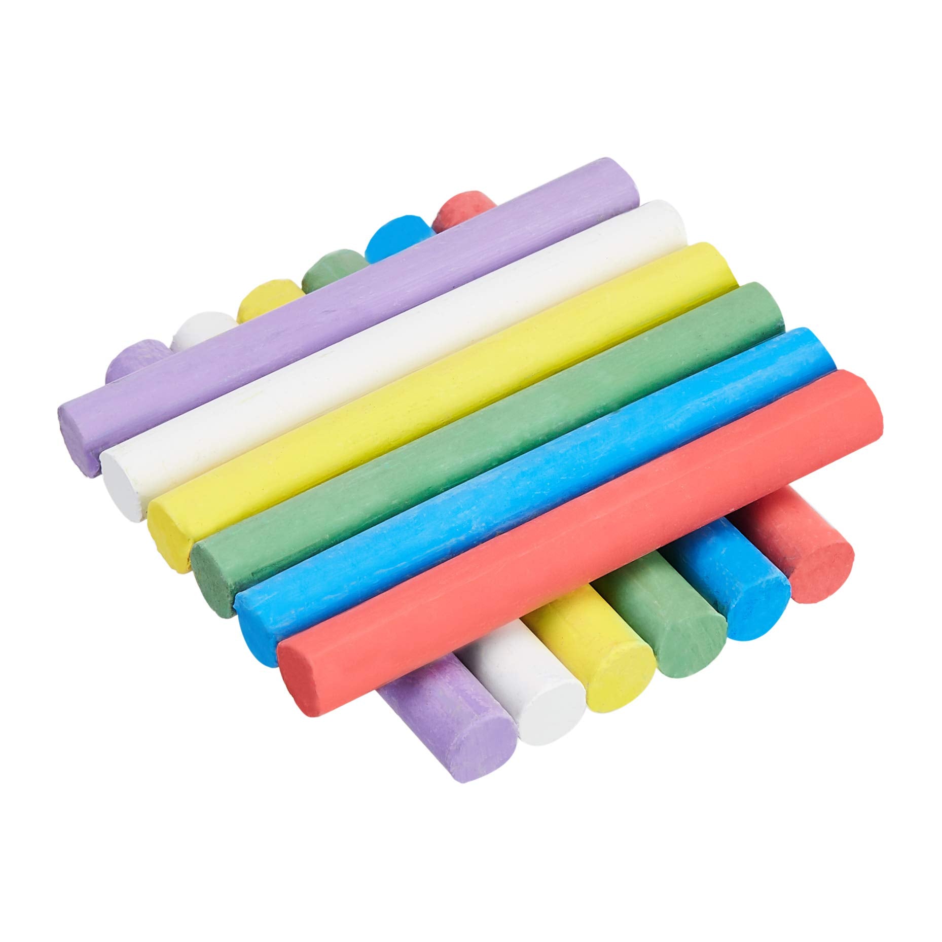 Amazon Basics Dustless Chalk with Eraser, 24 Count (Pack of 1), Assorted